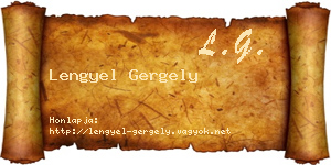 Lengyel Gergely névjegykártya